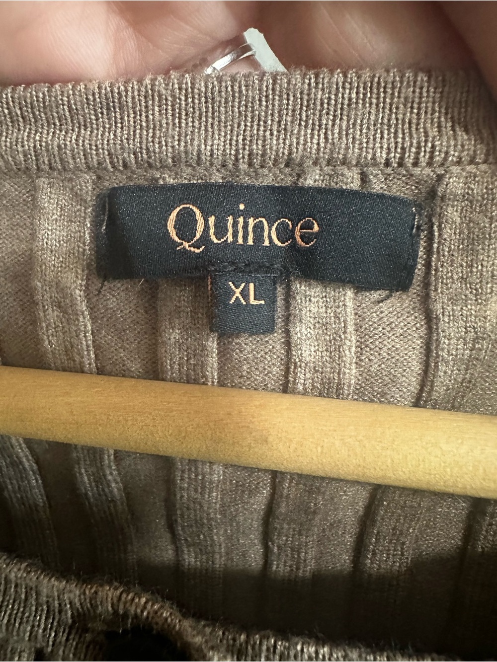 Quince Brown Ribbed Button-Front Top - Picture 3 of 3